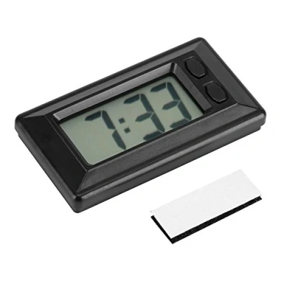 Afbeelding van Gloglow Draagbare Klok Met Lcd scherm, Digitale Tafel, Auto, Dashboard, Bureau, Elektronische Klok, Datum, Tijd, Kalender, Display, Dashboard Kleefpad