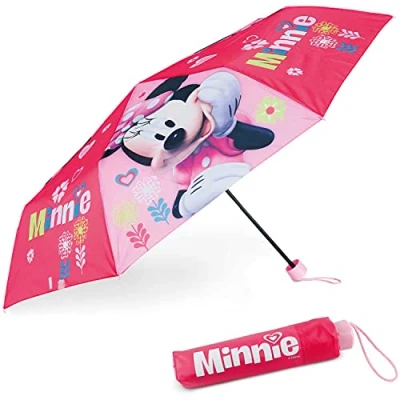 Afbeelding van Windproof Minnie Mouse paraplu voor Kinderen BONNYCO Opvouwbare met Tas, Rugzak of Reistas Compacte Stevige Structuur Mini Meisjes Geschenk