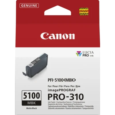 Afbeelding van 6951C001 CANON PFI5100MBK IPF inkt mat zwart 14ml