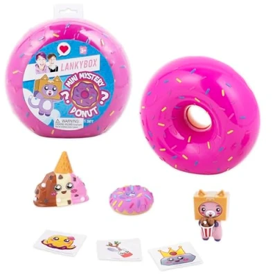Afbeelding van LankyBox Mini Mystery Donut, verzamelbare minifiguren, 6 spannend speelgoed om binnen te ontdekken, officieel gelicentieerde Merch