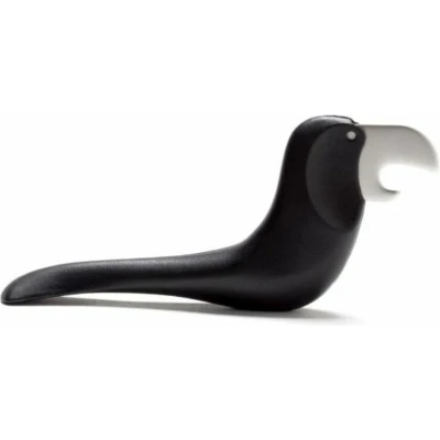Afbeelding van Peleg Design Flesopener Beerdy Vogel Zwart 10.5x4.9x1.7cm