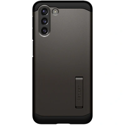 Afbeelding van Samsung Galaxy S21 Hoesje Kunststof Spigen Hardcase/Backcover Grijs Telefoonhoesje Shockproof/Valbescherming