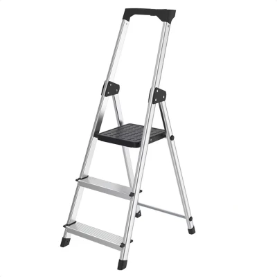 Afbeelding van Ladder / Huishoudtrap Inklapbaar 3 treden