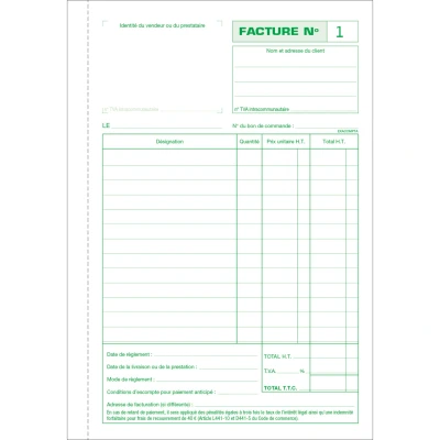 Afbeelding van Manifold Exacompta facturen met BTW 21 x 14,8 cm 50 pagina’s tweelaags zelfkopiërend