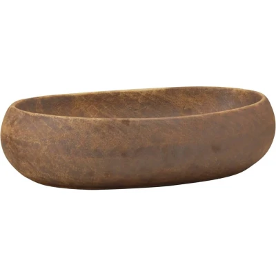 Afbeelding van vidaXL Opzetwasbak ovaal 59x40x15 cm keramiek bruin