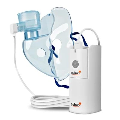 Afbeelding van Pulox IN 200 Vapo Vernevelaar Draagbare Inhalator met masker voor volwassenen en kinderen verkoudheid of astma Handsfree gebruik
