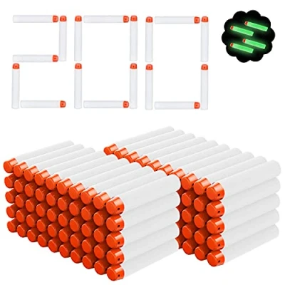 Afbeelding van Airlab 200 Stuks Hervulbare Kogels voor Nerf Gloed in het Donker, 7,2 cm Schuimpijlen Speelgoed Schuimmunitie Accessoires N Strike Elite Serie X Shot Pistool, Buitensport Doel Spelletjes