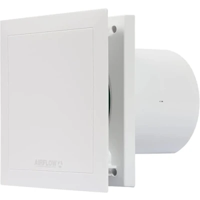 Afbeelding van Airflow QT120B (9041497) Stille Basic Versie Twee Snelheid 120mm Extractor Ventilator, Wit, Spigot