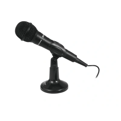 Afbeelding van Omnitronic microfoon voor pc ucb met statief en kabel M 22 podcast microfoonset
