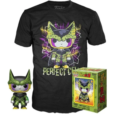 Afbeelding van Funko POP! &amp; TEE BOX Perfect Cell Metallic Dragonball Z Exclusive Medium
