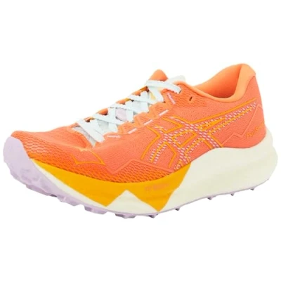 Afbeelding van Asics FUJI Speed 3 Trail hardloopschoenen, Dames, Maat: 38, Nova orange/light ube Textiel/ synthetisch