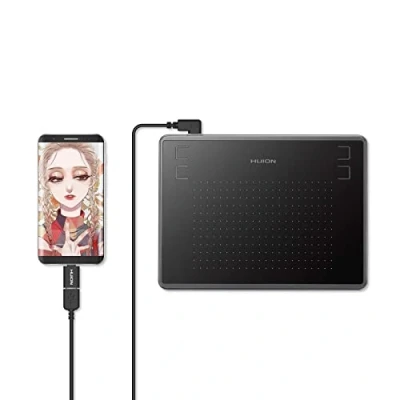 Afbeelding van HUION Inspiroy H430P Tekentablet, met Grafische Tablet van 4,8 x 3 inch, Batterijloze Stylus, Ondersteunt Mac Windows Android en OSU, Ideaal voor Thuiswerk Leren op Afstand