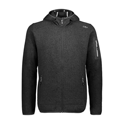 Afbeelding van CMP Knit Tech fleecejack met capuchon, zwart glacier, 46