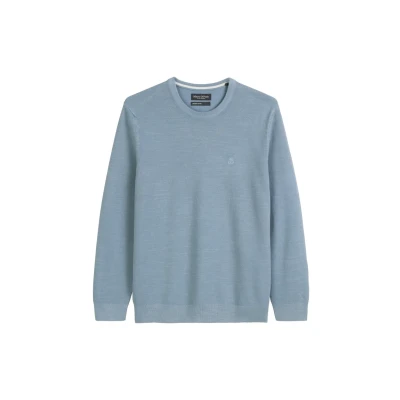 Afbeelding van Marc O&#039;Polo Crewneck Structure Trui, Heren, Maat: Small, Meltwater