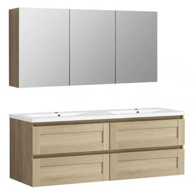 Afbeelding van Differnz Reno meubelset 2 kraangaten 120cm eiken licht