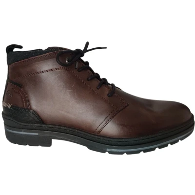 Afbeelding van PS Poelman Veterboots, Heren, Maat: 45, Dark brown Leer