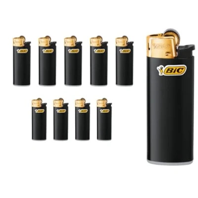 Afbeelding van Bic Mini Aansteker, zwart/goud, J25, 25 stuks
