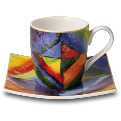Afbeelding van Goebel Wassily Kandinsky Kop en schotel Espresso Colour Study Porselein 10cm 100ml