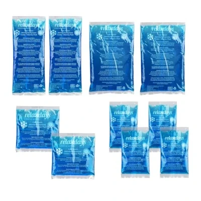 Afbeelding van Relaxdays, Pijnpleisters + Spiercrèmes, Kühlpads Set (1 x, 416 ml, 450 g)