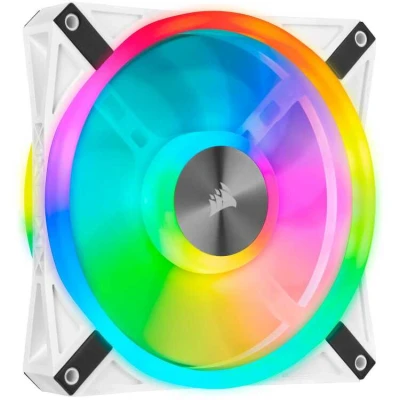 Afbeelding van Corsair Casefan iCUE QL140 RGB PWM White Dual Fan Kit with Lighting Node CORE