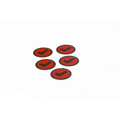 Afbeelding van Impressiemagneetfolie &#039;Check&#039;, rood, set van 5 Smit Visual