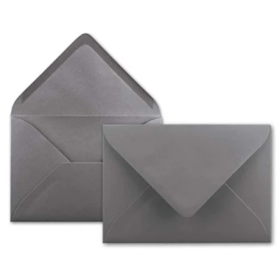 Afbeelding van Neuser FarbenFroh 80g/m², B6 enveloppen, 175 x 125 mm, Natte Afdichting Gesamtparent 100 Umschläge Grafiet Grijs