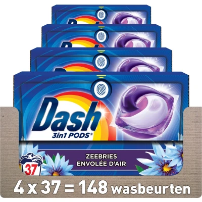 Afbeelding van Dash Wasmiddelcapsules 4in1 Pods Zeebries 37 stuks
