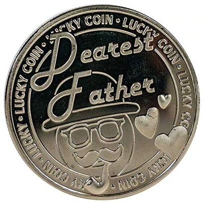 Afbeelding van GadgetZone Lucky Coin Good Luck Charm Gegraveerd Speciale Bericht Moeder Papa Romantische Sentimentele Token Keepsake Goede Fortuin Zegen Hanger Nieuwigheid Munten