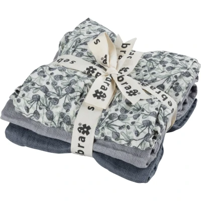 Afbeelding van Sebra Hydrofiele Doeken Set Blue Olive Forest Lake 3 Stuks