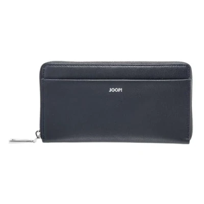 Afbeelding van JOOP! Leren Portemonnee Lantea Yura Purse Dark Navy Donkerblauw