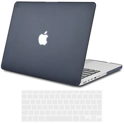 Afbeelding van TECOOL Case Hoes Compatibel met MacBook PRO 13 inch Retina 2015 2014 2013 2012 A1502 A1425, Slim Plastic Harde Koffer Bescherming Mat Hardcase en EU Toetsenbord Cover, lichtzwart