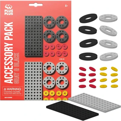 Afbeelding van Plus Accessoires Pack Grijs/Zwart Constructiespeelgoed Bouwspeelgoed Vanaf 4 Jaar