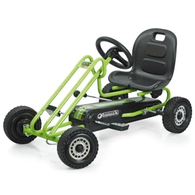 Afbeelding van Hauck T90105 Gokart Lightning Kindervoertuig, Banden met Rubberprofiel, Handrem, 3 voudig Verstelbaar Kuipstoeltje, Groen