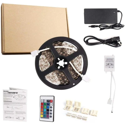 Afbeelding van 5 meter led strip RGB Complete set inkortbaar