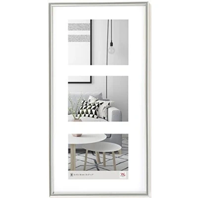 Afbeelding van walther design fotolijst wit 3x 13x18 cm galerij met passe partout, Galeria kunststof lijst KW338S