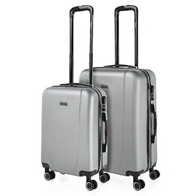 Afbeelding van ITACA Valises. Lot de Valise Rigides 4 Roulettes Grande Taille, soute Avion, Bagages pour Voyages.Ensemble Voyage. Verrouillage à Combinaison 71115, Zilver