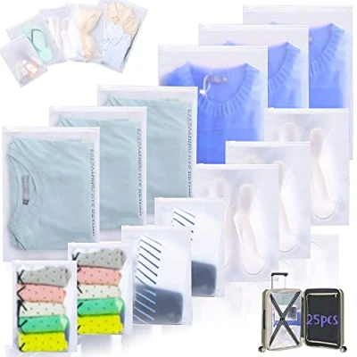 Afbeelding van WhatRUeed 25 stuks vacuümzakken, herbruikbare compressiezak, reizen, vacuümzak, kledingstofzuiger, voor kleding, dekbedden, beddengoed, kussens, pluche