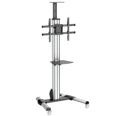 Afbeelding van StarTech.com STNDMTV70 70 Portable flat panel floor stand Zwart, Roestvrijstaal vloer st
