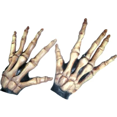 Afbeelding van &quot;Korte Handschoenen Skelet voor volwassenen Halloween artikel Verkleedattribuut One size&quot;
