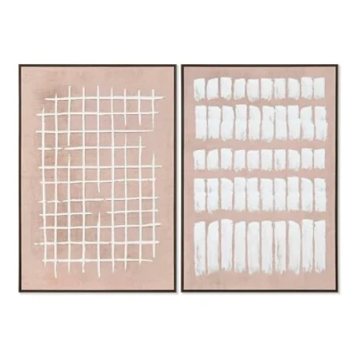 Afbeelding van Schilderij Home ESPRIT Wit Natuurlijk Modern Stads (2 Stuks)