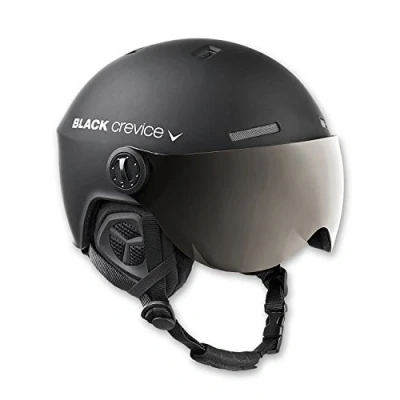 Afbeelding van Black Crevice Arlberg Skihelm met 2 vizieren, mat zwart/grijs, M/L (58 61)
