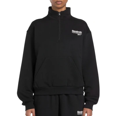 Afbeelding van Reebok Identity Quarterzip Sweater, Dames, Maat: Large, Black