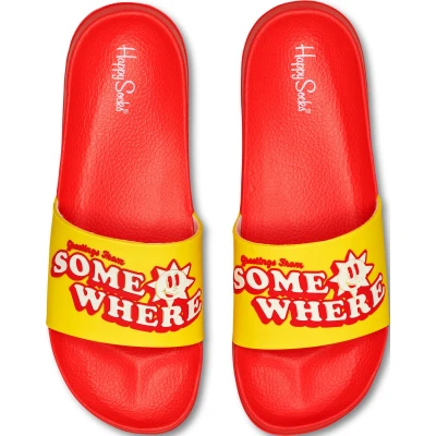 Afbeelding van Happy Socks Sunny Day Pool Slide Rood/Geel Maat 36/37