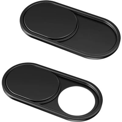 Afbeelding van CloudValley Cache Kamera aus Metall, 0,6 mm ultadünn Cover Webcam voor MacBook Pro* Air, iPad, Laptop, Mac, tragbarer PC, Telefon, 2 teiliges Set Schwarz