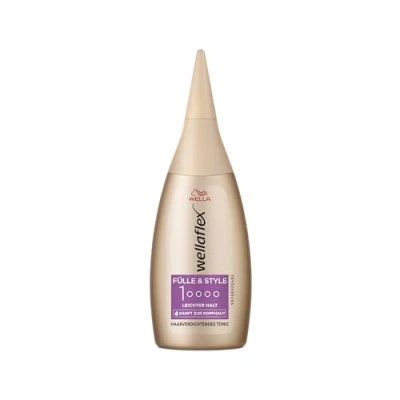 Afbeelding van Wellaflex Ful &amp; Style Haarverdichtende tonic, direct volume en aanzetlift, dicht aanvoelend haar, zacht voor de hoofdhuid, dermatologisch getest, veganistische formule, houdgraad 1, 100 ml