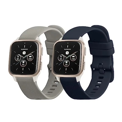 Afbeelding van kwmobile 2x horlogebandjes compatibel met Garmin Venu Sq 2 Music/Sq bandje Activity tracker bandjes