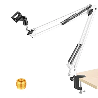 Afbeelding van NEEWER Verstelbare microfoon ophangboom schaar arm standaard, maximale belasting 1 kg standaard voor radio uitzending, voice over, podium en tv stations, compatibel met Blue Yeti Snowball