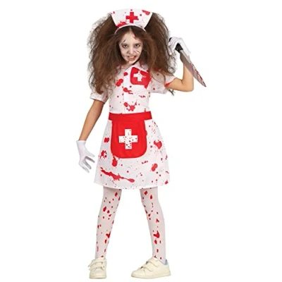 Afbeelding van Fiestas Guirca Bloody Nurse meisjes (7 9 jaar) Halloween kostuum voor kinderen