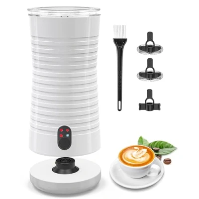 Afbeelding van Morpilot 4 in 1 Elektrische Melkopschuimer met Heet en Koud Schuim Melkwarmer, 400W 240ml Automatische Emulgator voor Cappuccino Macchiato Latte