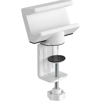 Afbeelding van InLine® Tafelklem voor stekkerdoos, draaibaar, schroefklem, wit
